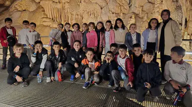 Karaca Mağarası, minik öğrencilerin doğa laboratuvarı oldu