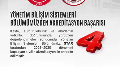 Gümüşhane Üniversitesi Yönetim Bilişim Sistemleri Bölümü’ne Kalite Tescili