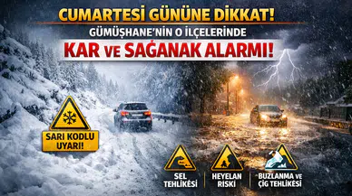 Cumartesi Gününe Dikkat! Gümüşhane’nin O İlçelerinde Kar ve Sağanak Alarmı