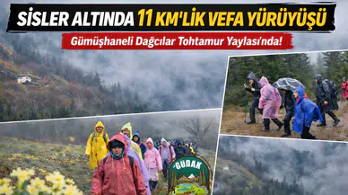 Sisler Altında 11 Kilometrelik Vefa Rotası: Gümüşhaneli dağcılar Tohtamur Yaylasında