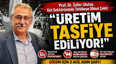 Prof. Dr. Zafer Ulutaş Süt Sektöründeki Tehlikeye Dikkat Çekti: "Üretim Tasfiye Ediliyor"