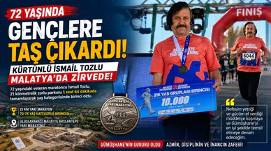 72 Yaşındaki Gümüşhaneli Gençlere Taş Çıkardı: Kürtünlü İsmail Tozlu Malatya’da Zirvede!