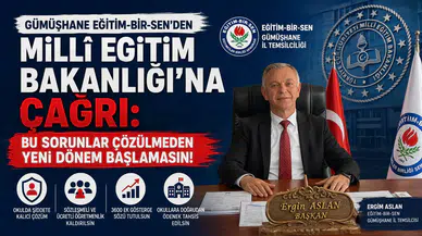 Gümüşhane Eğitim-Bir-Sen'den Milli Eğitim Bakanlığı'na Çağrı: Bu Sorunlar Çözülmeden Yeni Dönem Başlamasın!