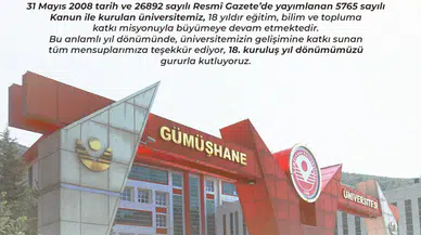 Gümüşhane Üniversitesi 18 Yaşında: Rektör Yıldız'dan Anlamlı Mesaj
