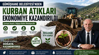Gümüşhane Belediyesi kurban atıklarını ekonomiye kazandırdı