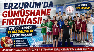 Erzurum Olimpik Havuzunda Gümüşhane Rüzgarı: Madalyaları Toplayıp Döndüler!