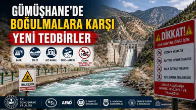 Gümüşhane’de baraj, gölet ve HES kanallarında boğulmalara karşı yeni tedbirler