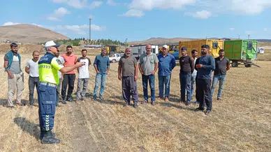 Jandarma Ekiplerinden Traktör ve Biçerdöver Sürücülerine Hayati Uyarılar