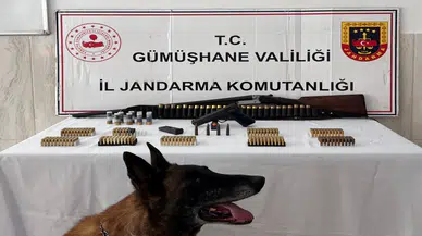 Gümüşhane'de ruhsatsız silah ve çok sayıda mühimmat ele geçirildi