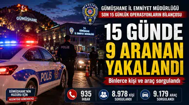 Gümüşhane Emniyetinden arananlardan uyuşturucuya kadar yoğun denetim