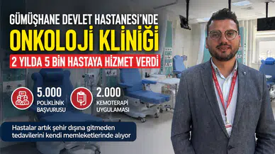 Gümüşhane Devlet Hastanesinde Onkoloji Kliniği 2 Yılda 5 Bin Hastaya Hizmet Verdi
