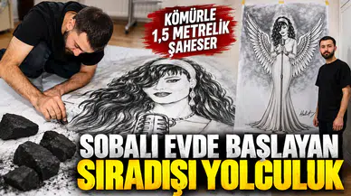 Sobalı Evde Başlayan Sıradışı Yolculuk: Kömürle Bergen’in portresini çizdi