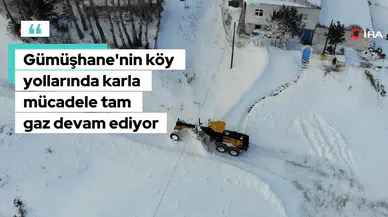 Gümüşhane İl Özel İdaresi'nden Köy Yollarında Kesintisiz Kar Mesaisi