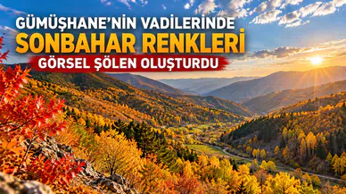 Gümüşhane’nin Vadilerinde Sonbahar Renkleri Görsel Şölen Oluşturdu