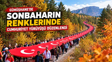 Sonbaharın sarısına Cumhuriyet’in kırmızısı eşlik etti