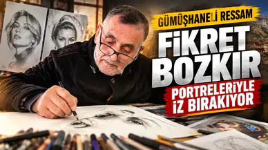 Gümüşhaneli Ressam Fikret Bozkır Portreleriyle İz Bırakıyor