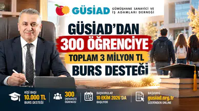 GÜSİAD’dan Gümüşhaneli Öğrencilere 10 Bin TL Burs Desteği