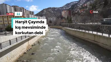 Harşit Çayı kış ayında son 15 yılın en yüksek seviyesine ulaştı