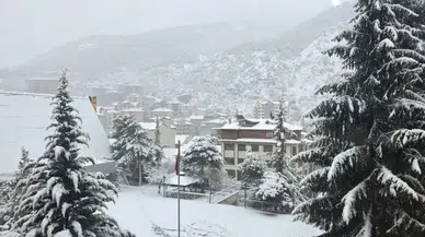 Gümüşhane'de kar yağışı: 193 köy yolu ulaşıma kapandı