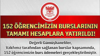 Gümüşhane Vakfı Burs Ödemelerini Tamamladı: 152 Öğrenciye Bayram Müjdesi