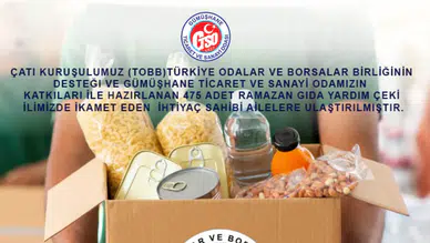 GTSO’dan 475 aileye ramazan yardımı