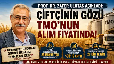 Prof. Dr. Zafer Ulutaş Açıkladı: Çiftçinin Gözü TMO’nun Alım Fiyatında