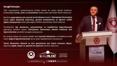 YKS Sonuçları Açıklandı: Rektör Yıldız Geleceğin Üniversitelilerine Böyle Seslendi