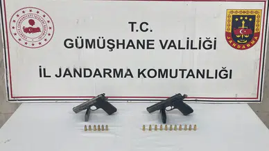 Kürtün’de Jandarma Sıkı Takipte: Ruhsatsız Tabancalara El Konuldu
