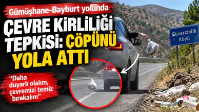 Duyarsız Sürücü Çöpünü Yola Attı, Köylüler Çileden Çıktı!