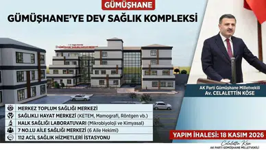 Milletvekili Köse Duyurdu: Gümüşhane'ye Dev Sağlık Kompleksi Kazandırılıyor