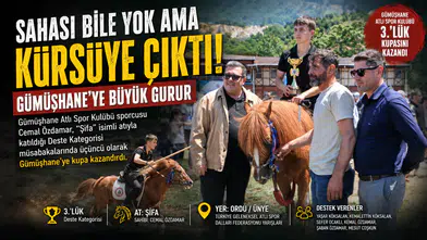 Sahası bile yok ama kürsüye çıktı! Gümüşhane'ye büyük gurur