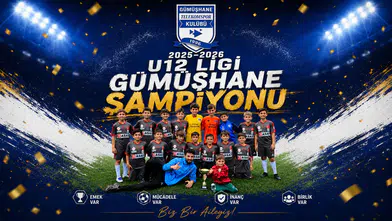 Gümüşhane Telekomspor U12 Ligi'nde Şampiyonluğunu İlan Etti