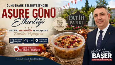 Gümüşhane Belediyesi Fatih Parkı’nda Aşure Etkinliği Düzenleyecek