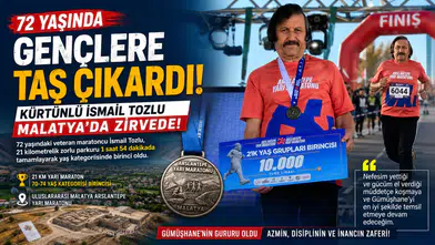 72 Yaşındaki Gümüşhaneli Gençlere Taş Çıkardı: Kürtünlü İsmail Tozlu Malatya’da Zirvede!