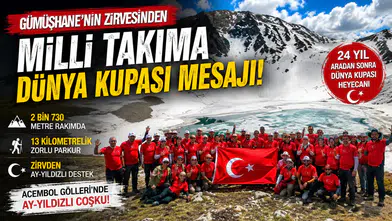 Gümüşhane'de Milli Takım İçin Anlamlı Yürüyüş: 2 Bin 730 Metrede Ay-Yıldızlı Bayrak Açıldı