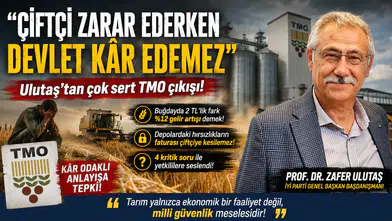 "Çiftçi Zarar Ederken Devlet Kâr Edemez" diyen Ulutaş’tan çok sert TMO çıkışı!