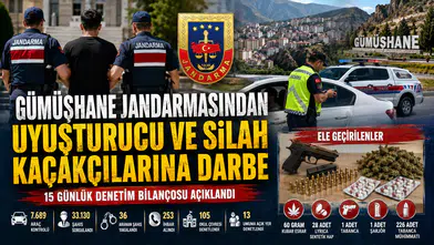 Gümüşhane Jandarmasından Uyuşturucu ve Silah Kaçakçılarına Darbe