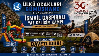 İsmail Gaspıralı Yaz Gelişim Programı 30 Ağustos’ta Gümüşhane’de Gerçekleştirilecek