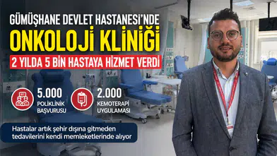 Gümüşhane Devlet Hastanesinde Onkoloji Kliniği 2 Yılda 5 Bin Hastaya Hizmet Verdi