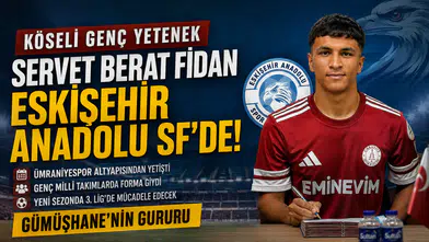 Köseli Genç Millî Futbolcu Servet Berat Fidan, Yeni Sezonda Eskişehir Anadolu SF Forması Giyecek