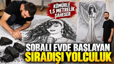 Sobalı Evde Başlayan Sıradışı Yolculuk: Kömürle Bergen’in portresini çizdi