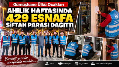 Gümüşhane Esnafına Ahilik Haftasında Ülkü Ocaklarından Anlamlı Siftah Sürprizi
