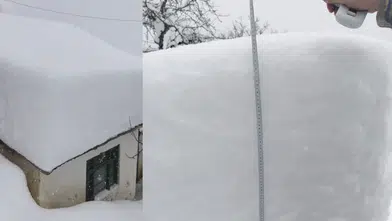 Gümüşhane’de yoğun kar yağışı sonrası vatandaşlar yayınladıkları videoyla yardım istedi