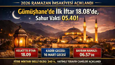 Gümüşhane’de ilk iftar ve sahur vakitleri belli oldu