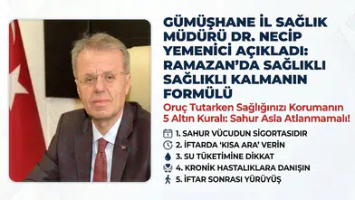 Dr. Necip Yemenici açıkladı: Oruç tutarken sağlığınızı nasıl korursunuz?