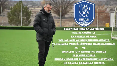 Şiran Yıldızspor’da şok ayrılık
