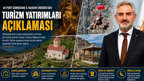 AK Parti Gümüşhane İl Başkanı Erdoğdu’dan Turizm Yatırımları Açıklaması