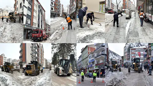 Gümüşhane'de yoğun kar yağışı sonrası temizlik seferberliği: Ekipler 24 saat sahada!