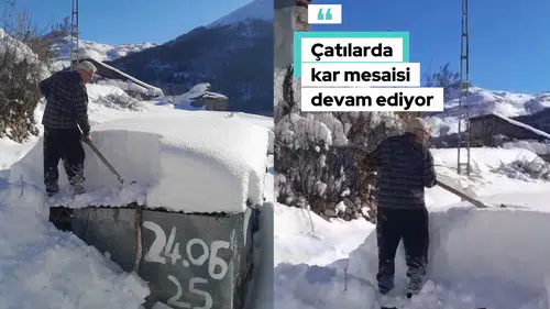 Çatılarda 1,5 Metre Kar! Gümüşhaneli Vatandaşların Zorlu Kış Mesaisi