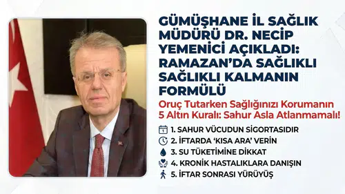 Dr. Necip Yemenici açıkladı: Oruç tutarken sağlığınızı nasıl korursunuz?